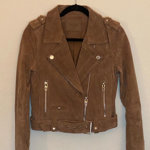 BLANK NYC Tan suede biker jacket - Picture 3 of 5